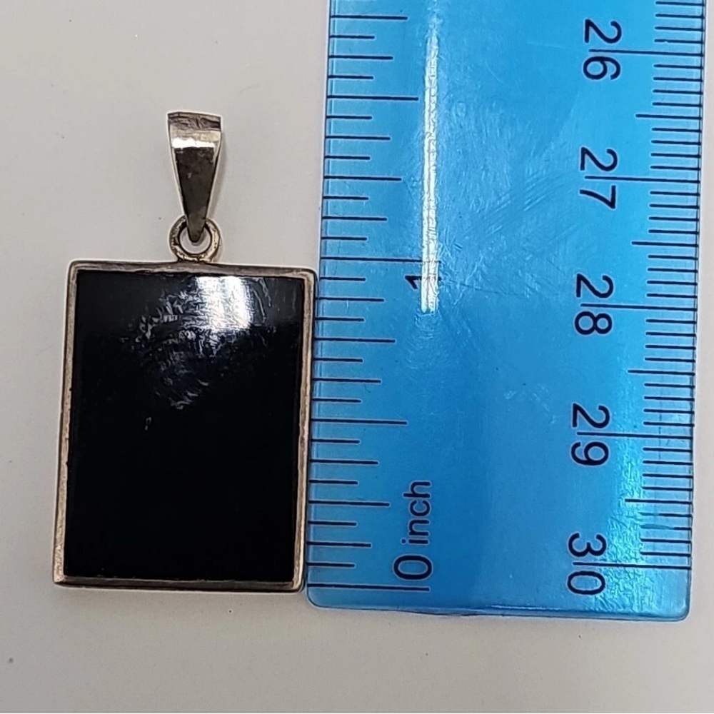 SALE- Bundle of Vintage .925 Sterling Silver and Onyx Pendants